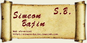 Simeon Bajin vizit kartica